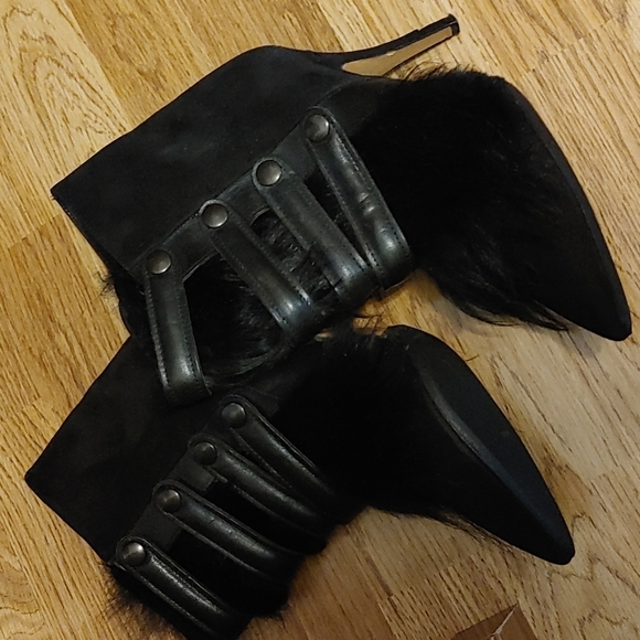 Isabel Marant suede fur booties - Picture 2 of 5